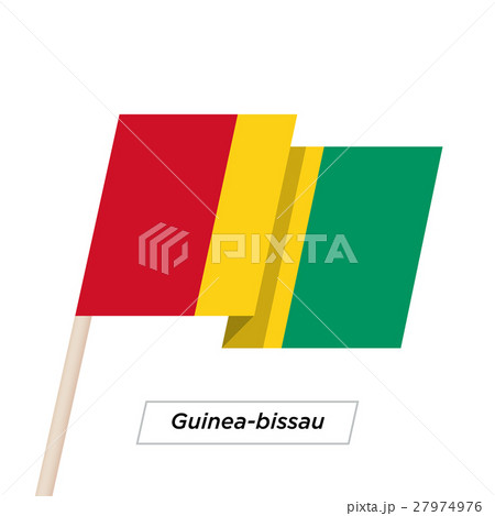 Guinea-bissau Ribbon Waving Flag Isolated on White Guinea-bissau Ribbon Waving Flag Isolated on White 27974976