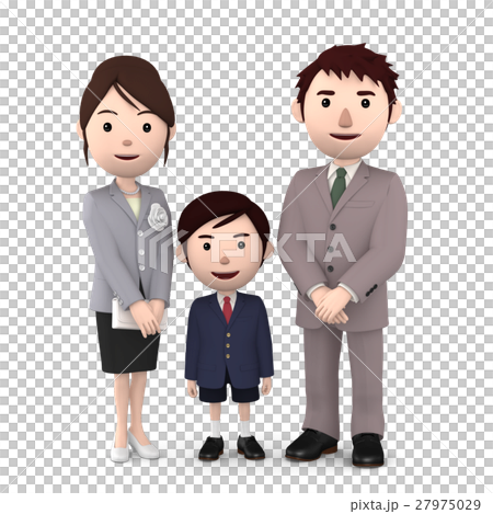 小学校 入学式 ファミリーB 白バック2 小学校 入学式 ファミリーB 白バック2 27975029