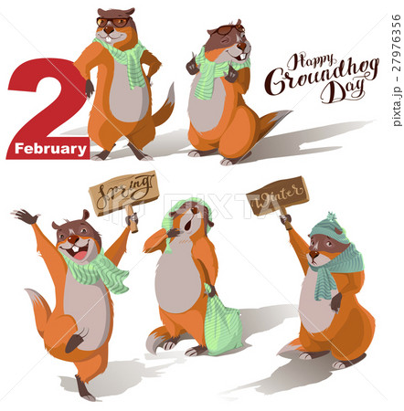 Happy Groundhog Day. Set Marmot casts shadow 27976356