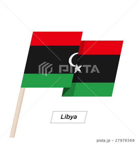 Libya Ribbon Waving Flag Isolated on White. Vector 27976569