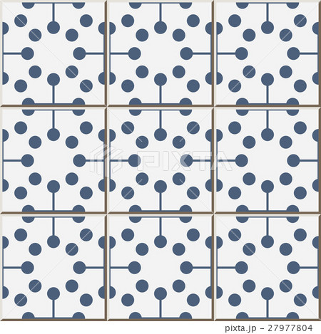 Ceramic tile pattern round dot circle cross line. Ceramic tile pattern round dot circle cross line. 27977804
