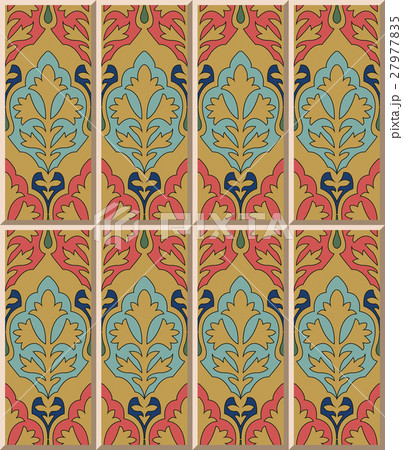 Ceramic tile aboriginal brown garden leaf abstract 27977835
