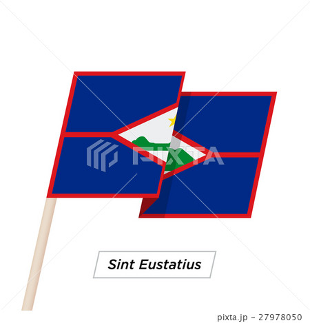 Sint Eustatius Ribbon Waving Flag Isolated on 27978050