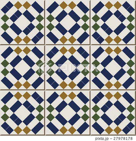 Ceramic tile pattern diamond check square geometry 27978178