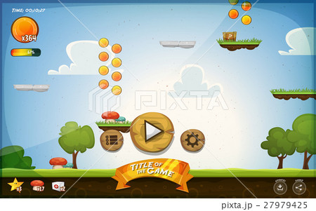 Platform Game User Interface For Tablet 27979425
