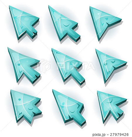 Ice Icons Cursor And Arrowsのイラスト素材