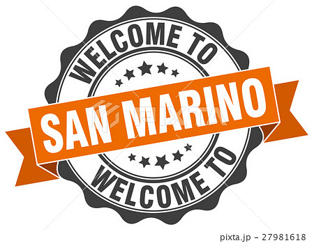 San Marino round ribbon seal San Marino round ribbon seal 27981618