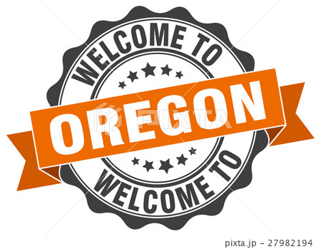 Oregon round ribbon sealのイラスト素材 [27982194] - PIXTA