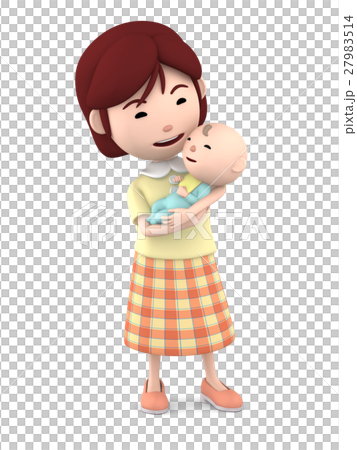 赤ちゃんを抱っこするママ1 27983514