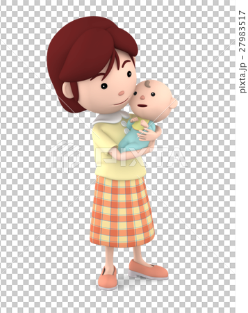 赤ちゃんを抱っこするママ3 27983517