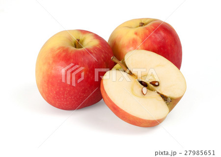 Two apples and half apple sliced 27985651
