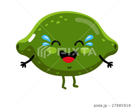 Funny fruit lime isolated cartoon character 27985919