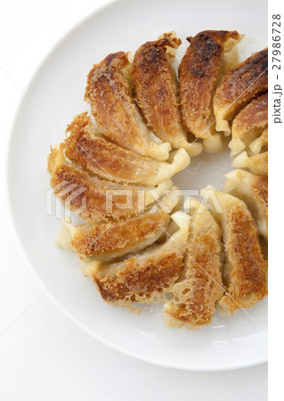 焼き餃子俯瞰アップ 焼き餃子俯瞰アップ 27986728