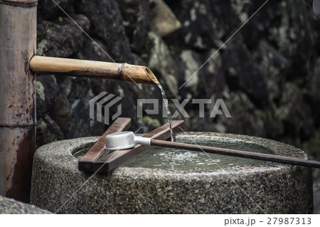 Stone Tub at Japanese Temple or Shrines Stone Tub at Japanese Temple or Shrines 27987313