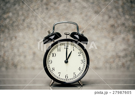 retro vintage clock at 1 o'clock 27987605