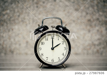 retro vintage clock at 2 o'clock 27987606