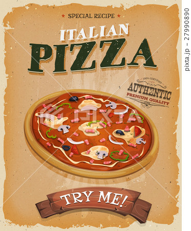 Grunge And Vintage Pizzeria Poster Grunge And Vintage Pizzeria Poster 27990890