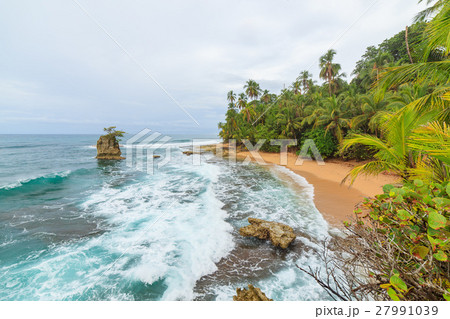 Idyllic beach Manzanillo Costa Rica Idyllic beach Manzanillo Costa Rica 27991039