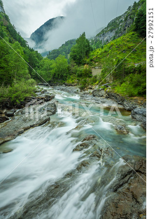 Ebro river through a valley in Cantabria, Spain 27992151