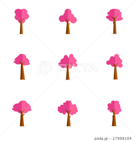 Vector art of tree set 27998104