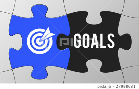 Achievement Success Goals Target Jigsaw Puzzle Concept 27998631