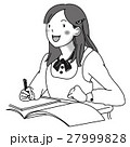 勉強する女子生徒 27999828