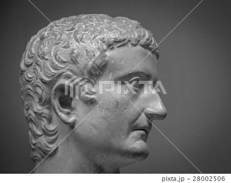 Head and shoulders detail of the ancient sculpture Head and shoulders detail of the ancient sculpture 28002506