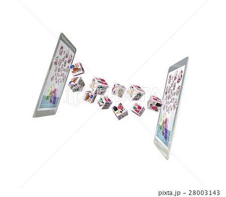 ネットショップにアクセスするスマートフォン 28003143