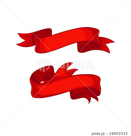 Set of decorative red ribbons Set of decorative red ribbons 28003335