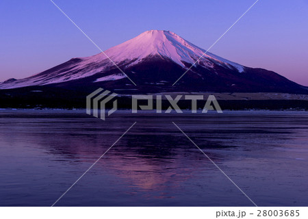 山中湖より紅富士 28003685