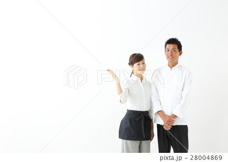 飲食業イメージ　ミドル男性・女性 28004869