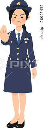 制止する女性警察官 28005432