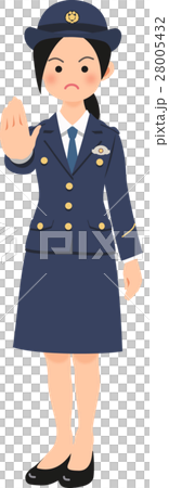 制止する女性警察官 28005432