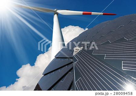 Solar Panel and Wind Turbine 28009458