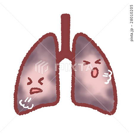 煙たい肺のイラスト素材