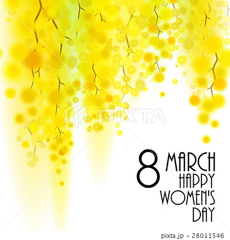 Yellow mimosa spring flowers vertical garland on Yellow mimosa spring flowers vertical garland on 28011546