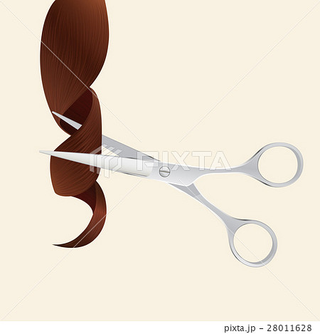 Professional hairdresser scissors and hair curl 28011628