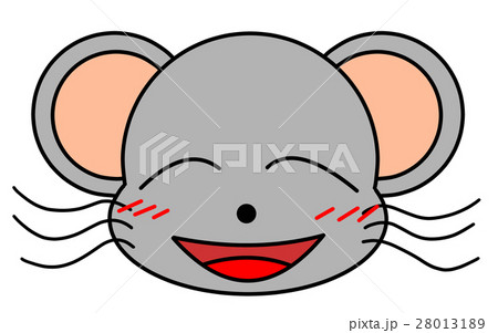 ネズミ顔イラストver 1 楽 のイラスト素材