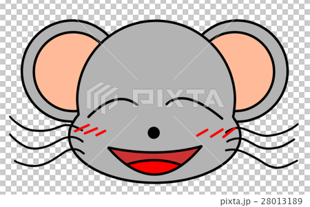 ネズミ顔イラストver 1 楽 のイラスト素材