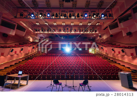 Red interior of empty conference hall. 28014313