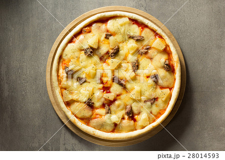 italian pizza at table surface italian pizza at table surface 28014593