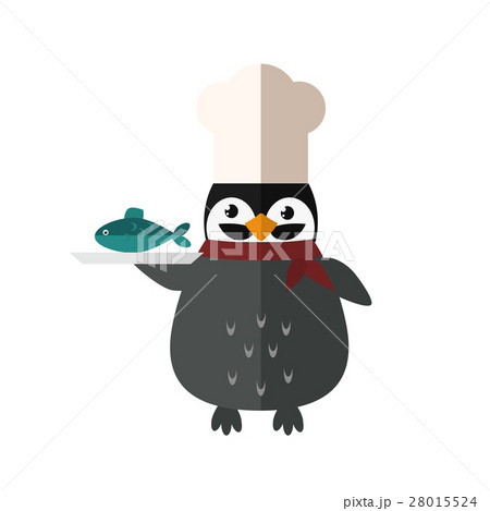 Penguin chef vector animal character illustration. 28015524