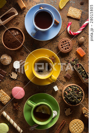 cup of coffee, tea and cacao 28015805