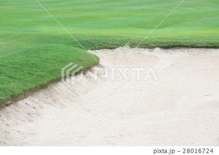 Sand bunkers at the golf course Sand bunkers at the golf course 28016724