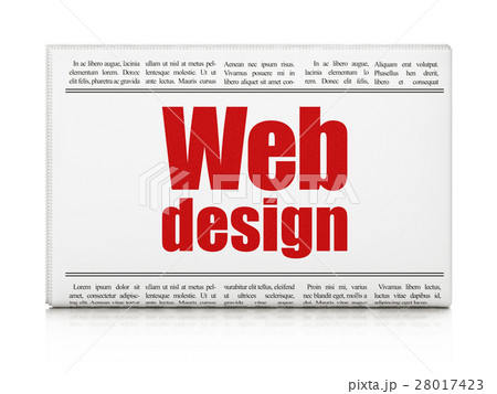 Web design concept: newspaper headline Web Design 28017423