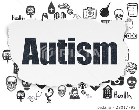 Medicine concept: Autism on Torn Paper background Medicine concept: Autism on Torn Paper background 28017795