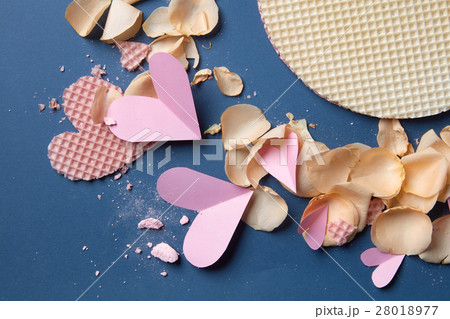 heart waffles and rose petals heart waffles and rose petals 28018977
