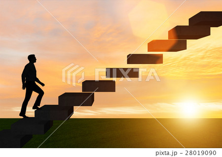 Businessman in career promotion concept with 28019090