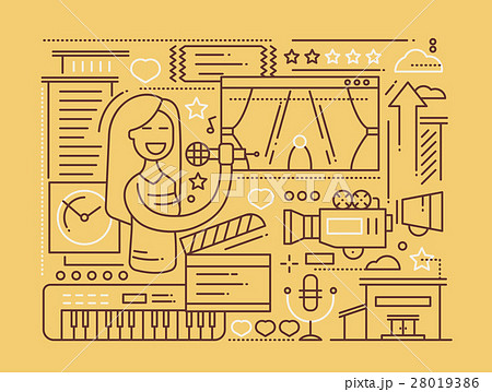 Karaoke - line design composition Karaoke - line design composition 28019386