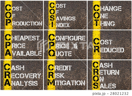 Photo collage of Business Acronyms 28021232